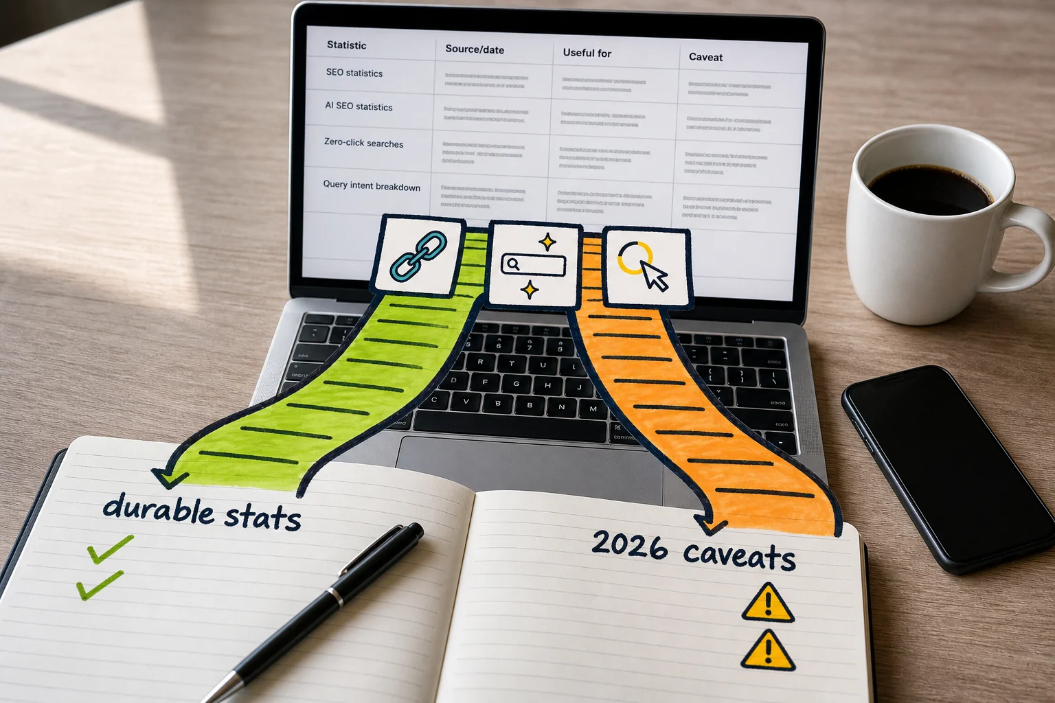 The useful move in 2026 is not collecting more SEO statistics, it is separating durable planning inputs from numbers that need SERP context. The useful move in 2026 is not collecting more SEO statistics, it is separating durable planning inputs from numbers that need SERP context.