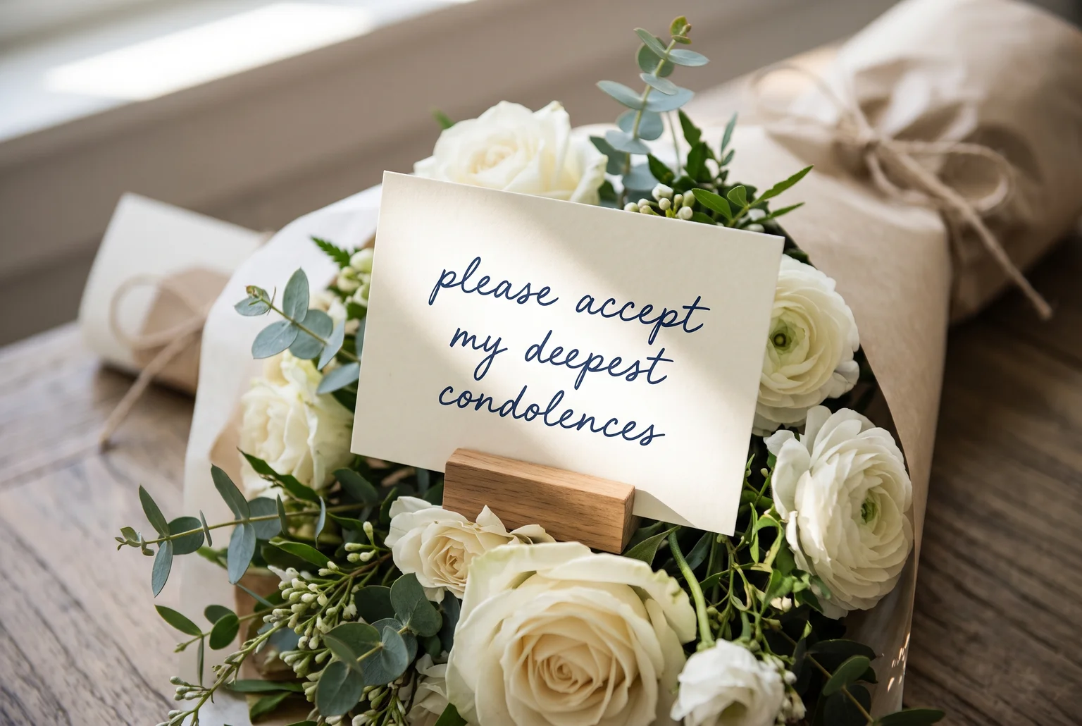 A short, honest line like please accept my deepest condolences often says more than any attempt to explain the loss away.