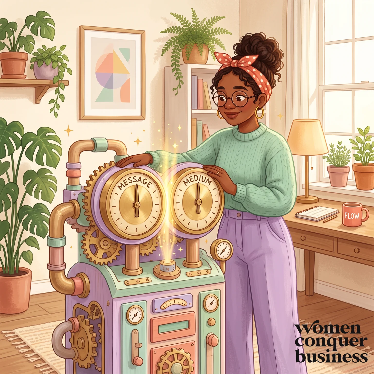 Turn the dials for the right message and the right medium.