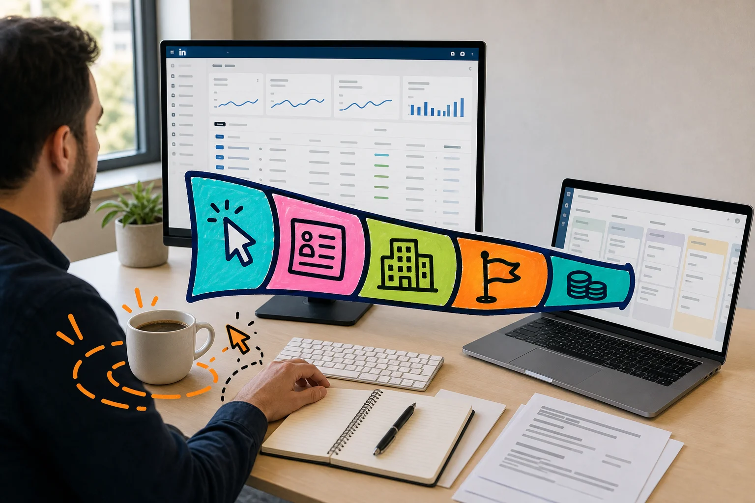 A LinkedIn Ads benchmark is useful only when it connects the click to the account, opportunity, and revenue that follow. A LinkedIn Ads benchmark is useful only when it connects the click to the account, opportunity, and revenue that follow.