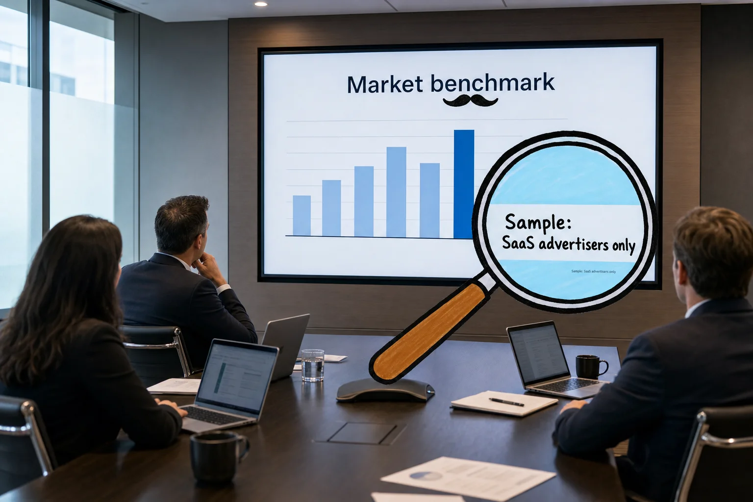 A benchmark gets much less mysterious once the sample caveat is big enough for the room to read. A benchmark gets much less mysterious once the sample caveat is big enough for the room to read.