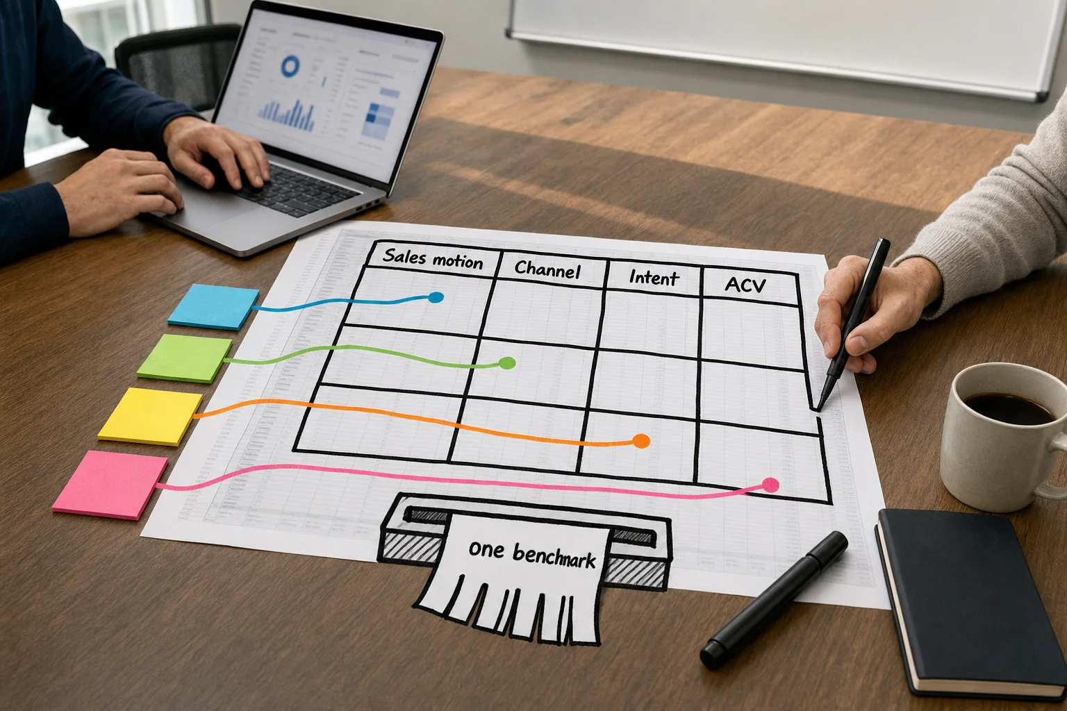 Useful benchmarks start when the spreadsheet is split by motion, channel, intent, and deal size. Useful benchmarks start when the spreadsheet is split by motion, channel, intent, and deal size.